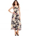 An oversized floral print makes a femme statement on this Kensie maxi dress -- perfect for a summer day-to-night look!