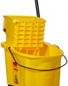 Rubbermaid FG748018 WaveBrake Side Press Combo Mopping System 26 qt Capacity, 18.6 Length x 15.6 Width x 16.7 Height, Yellow