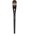 Synthetic bristled brush for liquid foundation. This easy-to-clean, synthetic bristled brush is the perfect partner to all liquid foundations. The tapered edge blends liquid makeup for a natural, even look. Brush hairs are softer, and have a more graduated tip for even, controlled blending. Made in USA. 