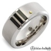 DOLAN BULLOCK Men's 18K Gold Inlay & Stainless Steel and Titanium Ring, SIZE10