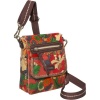 The SAK Artist Circle Small Flap Messenger Cross Body,Orange Flower Power,One Size