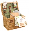 Picnic Time Botanica Napa Wicker Picnic Basket Set