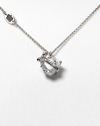 Add Juicy Couture's silver bow and heart pendant necklace to a favorite frock for some subtle sparkle.