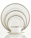 From kate spade new york comes this clean, classic and glistening dinnerware collection. Featuring lustrous gold, platinum and black rim accents on fine white bone china, Sonora Knot place settings are a fresh take on traditional finery, perfect for any occasion.