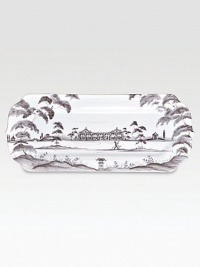 A winsome yet modern platter features age-old decorative techniques in fine stoneware, lending a dash of adventure to any culinary creation. From the Country Estate CollectionCeramic stoneware15W X 6HDishwasher- & microwave-safeImported