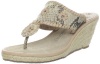 Jack Rogers Women's Del Mar Mid Rope Wedge Sandal,Smoke Python,6.5 M US