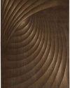 Nourison Zanibar Solid Wave Chocolate 5.6-Feet by 7.5-Feet Polyacrylic Area Rug