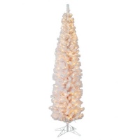 Kurt Adler 7-Feet Pre-Lit White Winchester Pencil Tree