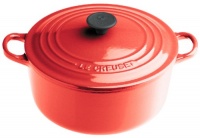 Le Creuset Enameled Cast-Iron 13-1/4-Quart Round French Oven, Red