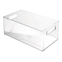 InterDesign Deep Refrigerator and Freezer Storage Bin, 8 by 6-Inch, Clear