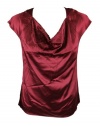 Jones New York Womens Cabernet Sutton Place Beaded Cowl Neck Top 4