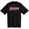 Houston Astros Official Wordmark Short Sleeve T-Shirt, Black