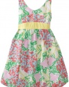 Lilly Pulitzer Girls 7-16 Carolina Bubble Dress, Lillys Pink Mariposa, 7