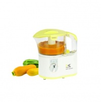 Kalorik Chopper/Baby Food Maker, White/Yellow, 2-Cup