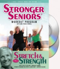 Stronger Seniors® Chair Exercise Program- 2 disc Chair Exercise Program- Stretching, Aerobics, Strength Training, and Balance. Improve flexibility, muscle and bone strength, circulation, heart health, and stability. Developed by Anne Pringle Burnell