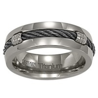 TRITON Titanium Nitol Rope Wedding Ring (7.00 mm) - Size 15