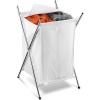 Hamper X-Frame Folding 2-Bin Laundry w/ Cover Chrome - Honey Can Do #HMP-01125