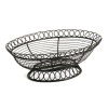 Mesa Home Products French Loop Oval Bread Basket in Brushed Copper