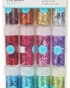 Martha Stewart Crafts Chunky Iridescent Glitter, 12-Package