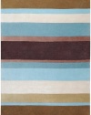 Area Rug 2x3 Rectangle Solid/Striped Chocolate Color - Surya Cosmopolitan Rug from RugPal