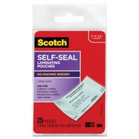 Scotch Self-Sealing Laminating Pouches, 25-Pack (LS851G), Business Card Size