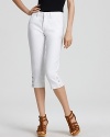 Not Your Daughter's Jeans Cameron Button Capri Jeans in White