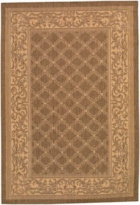 Couristan 1016/3000 Recife Garden Lattice Cocoa/Natural Rug, 2-Feet by 3-Feet 7-Inch