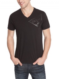 GUESS Basic V-Neck Triangle Logo Tee