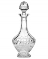 All kinds of dazzling, the Aberdeen Diamond decanter combines elaborate cut patterns in brilliant Godinger crystal. A large stopper mirrors the impressive detail of the vessel itself.