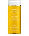 Tonic Bath & Shower Concentrate. The ideal complement to any body-firming program. This cleansing experience combines the pleasure of a shower or bath with the aromatic properties of plant extracts. Helps tone and firm skin and enhances a total feeling of well-being. Gently cleanses without disturbing moisture balance, leaving skin soft and supple. Imported from France. 6.8 oz. 