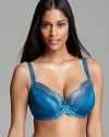 Wacoal gives this classic fit bra a playful edge with all-over polka dots and alluring mesh trim. Style #855185.