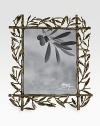 Symbolizing peace and harmony, the olive branch and its gracefully shaped leaves intertwine to form a striking cast metal frame. From the Olive Branch CollectionOxidized metalImportedDIMENSION INFORMATION4 X 6 (8 X 10 overall)8 X 10 (12 X 14 overall)