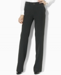 Lauren Ralph Lauren's classic-fitting dress pant exudes tailored sophistication in sleek stretch twill.