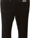 7 For All Mankind Baby-Girls Infant Skinny Velveteen Pant, Black, 18 Months