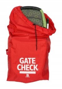 J.L. Childress Gate Check Bag For Standard and Double Strollers, Red