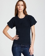 Burberry Brit Gurnsey Knit Short Sleeve Sweater