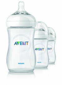 Philips AVENT 9 Ounce BPA Free Natural Polypropylene Bottles,3-Pack