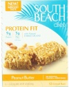 South Beach Diet Protein Fit Cereal Bar, Peanut Butter, 12 Count