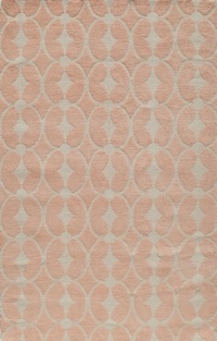 8' x 10' Rectangular Momeni Area Rug LMOINLMI-6PNK80A0 Pink Color Hand Hooked in China Lil Mo Classic Collection