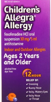 Allegra Childrens 12 Hour Allergy Relief, 4-Ounce