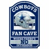 NFL Dallas Cowboys 11-by-17 inch Fan Cave, No Offseason Wood Sign