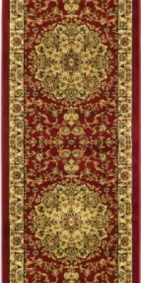 Area Rug 2x12 Runner Traditional Red - Ivory Color - Safavieh Lyndhurst Rug from RugPal