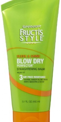 Garnier Blow Dry Perfector Straightening Balm, Sleek and Shine, 5.1 Fluid Ounce