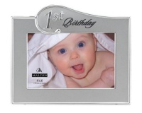 Malden 1st Birthday Two Tone Picture Frame, Sliver