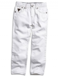 GUESS Kids Boys Little Boy White-Wash Brit Rocker Jeans, WHITE (7)