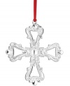 With an elegance that extends well beyond the holidays, Reed & Barton's silver-plated cross ornaments your tree, wall or window with timeless grace. A 2012 hang tag marks the occasion.