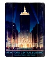 Offering a stupendous city view, this wooden sign brings the landmark Helmsley – formerly, New York Central – Building to light under a black night sky. An inspiring piece for city dwellings.