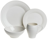 Mikasa Swirl White 4-Piece Place Setting, Service for 1