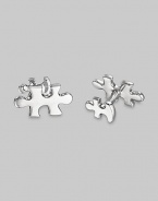 Pieces to the puzzle of life, in sterling silver, large in front, smaller on the t-back. Front length, about 1 Made in USA