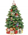 An evergreen with the baubles, birds and perfectly wrapped packages of Spode's historic dinnerware pattern, the Christmas Tree Prestige cookie jar is a festive gift to holiday homes.